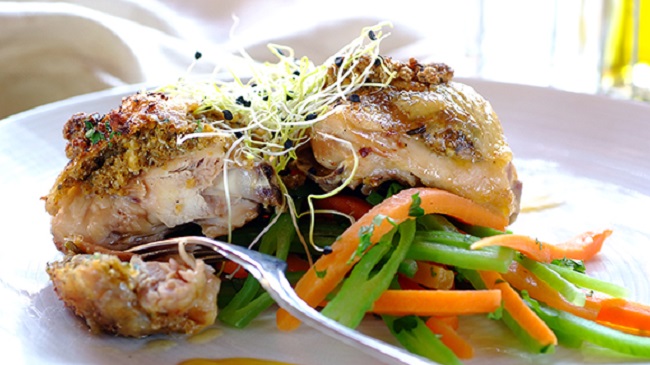 BAKED CHICKEN THIGHS WITH HERBS AND FETA