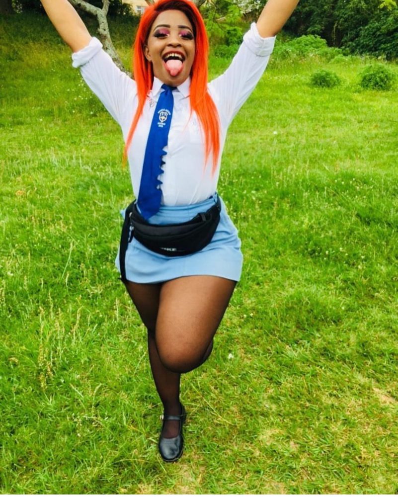 Cindy Makhathini in School Uniform