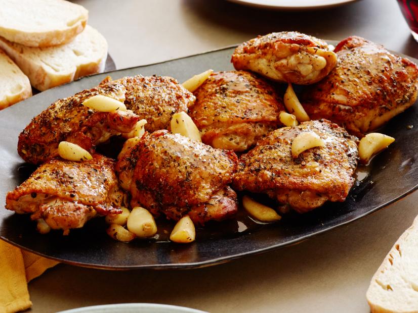 Chicken with roasted garlic