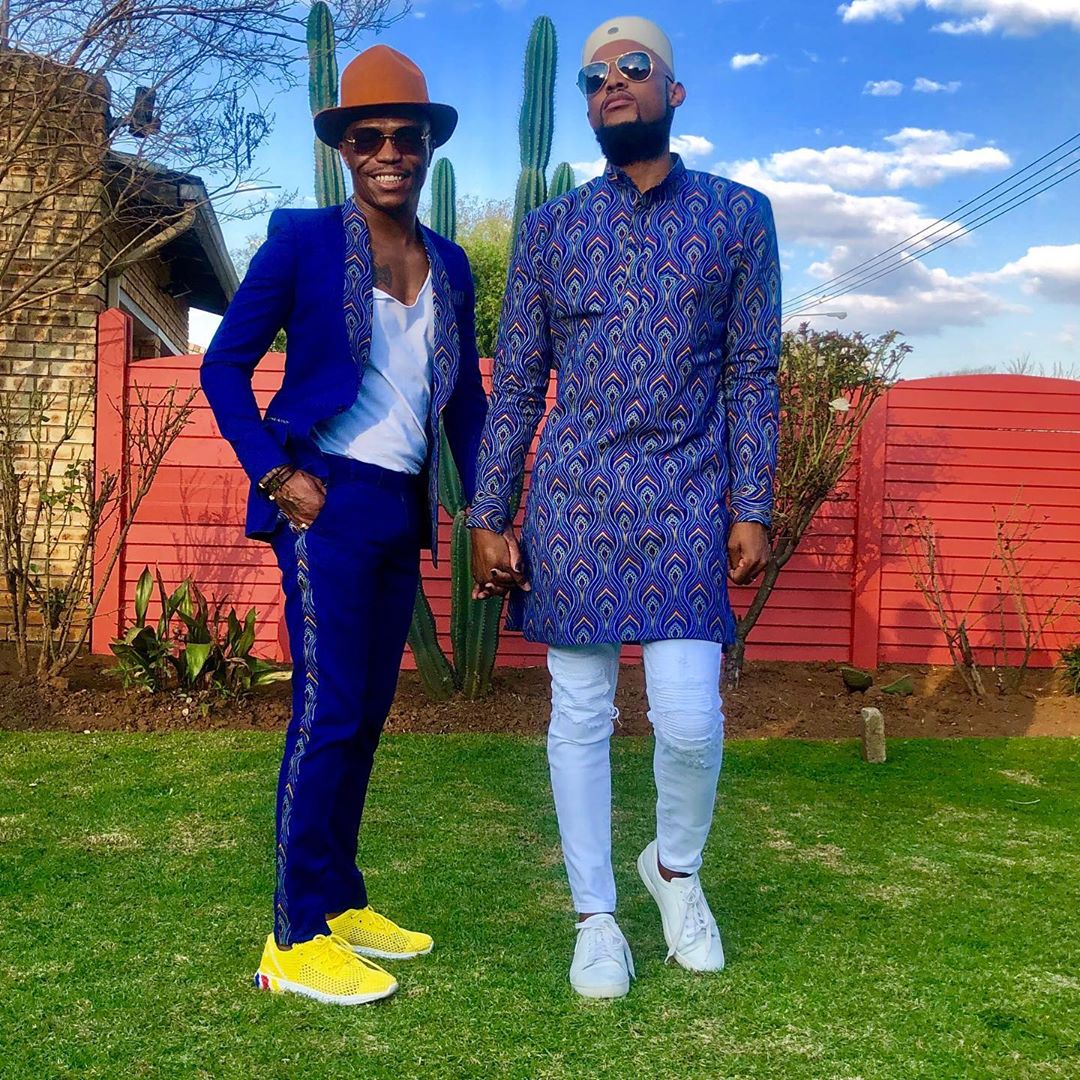 Somizi and Mohale wear matching traditional outfits for ...