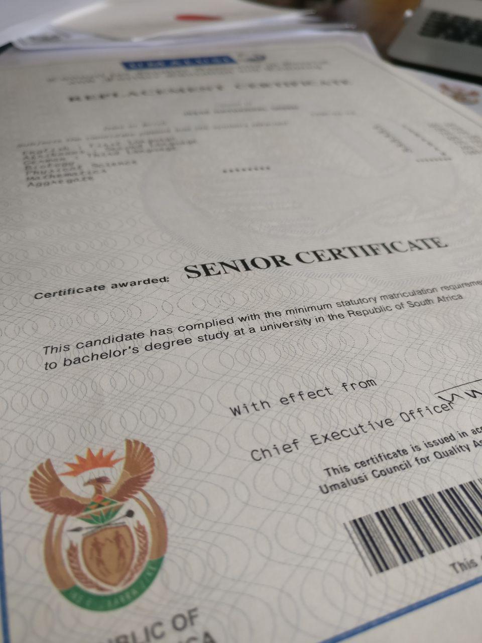fake matric certificates