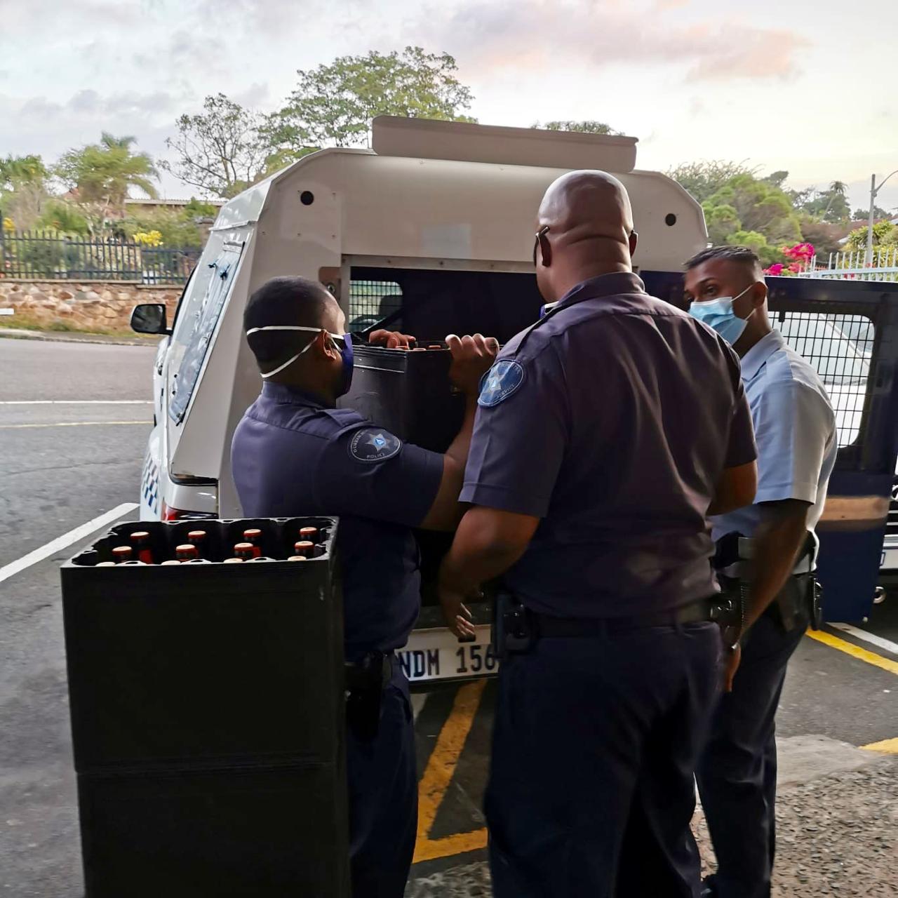 Police confisticate booze