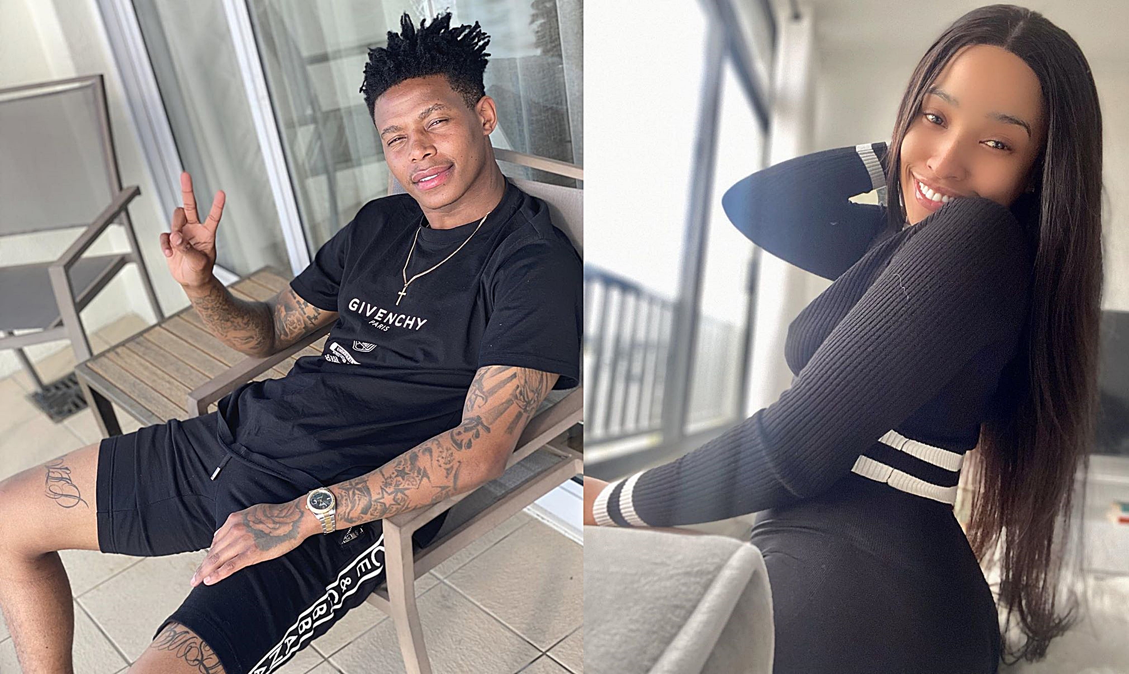 Cindy Mahlangu and Bafana Bafana star, Bongani Zungu