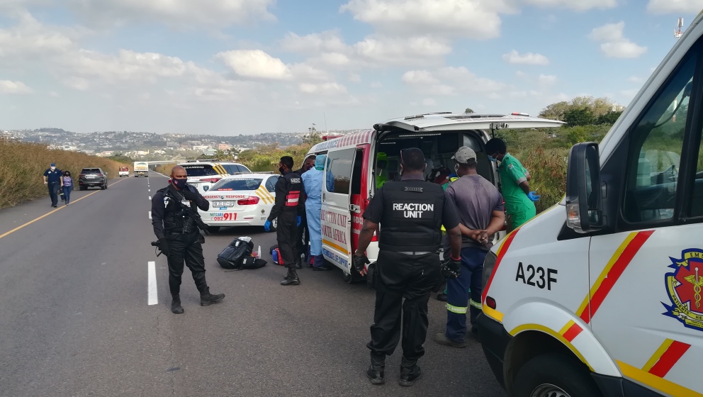 One critical after falling off the back of a bakkie