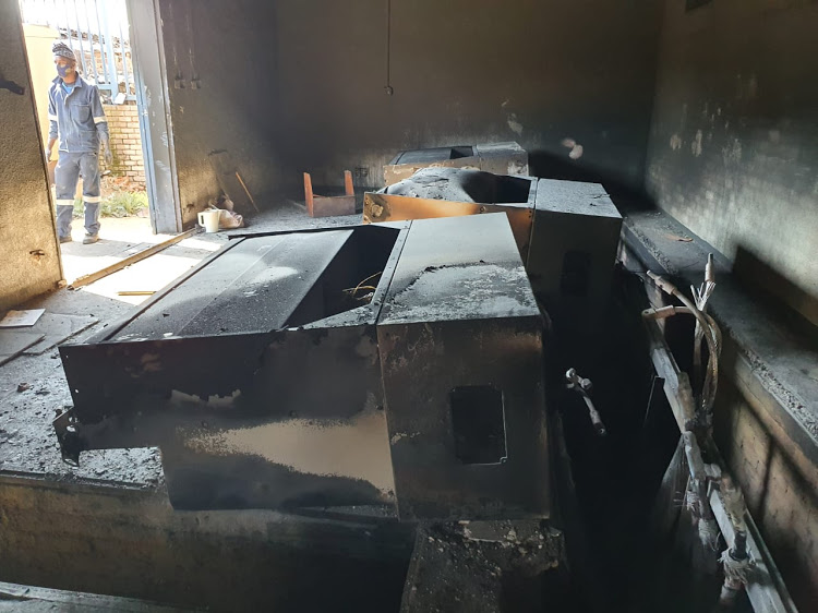 The burnt out substation that left residents without power in Alexandra