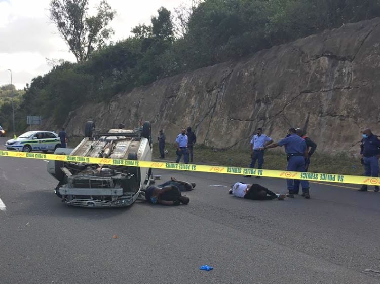 Three men were arrested following a high-speed chase with police in Durban