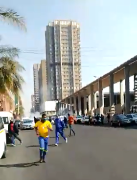 chaos in Tswane CBD
