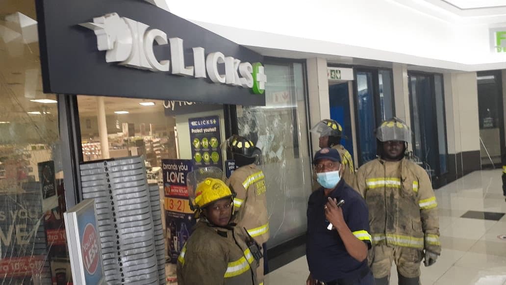Clicks store at Alberton mall vandalised with hammers and set alight