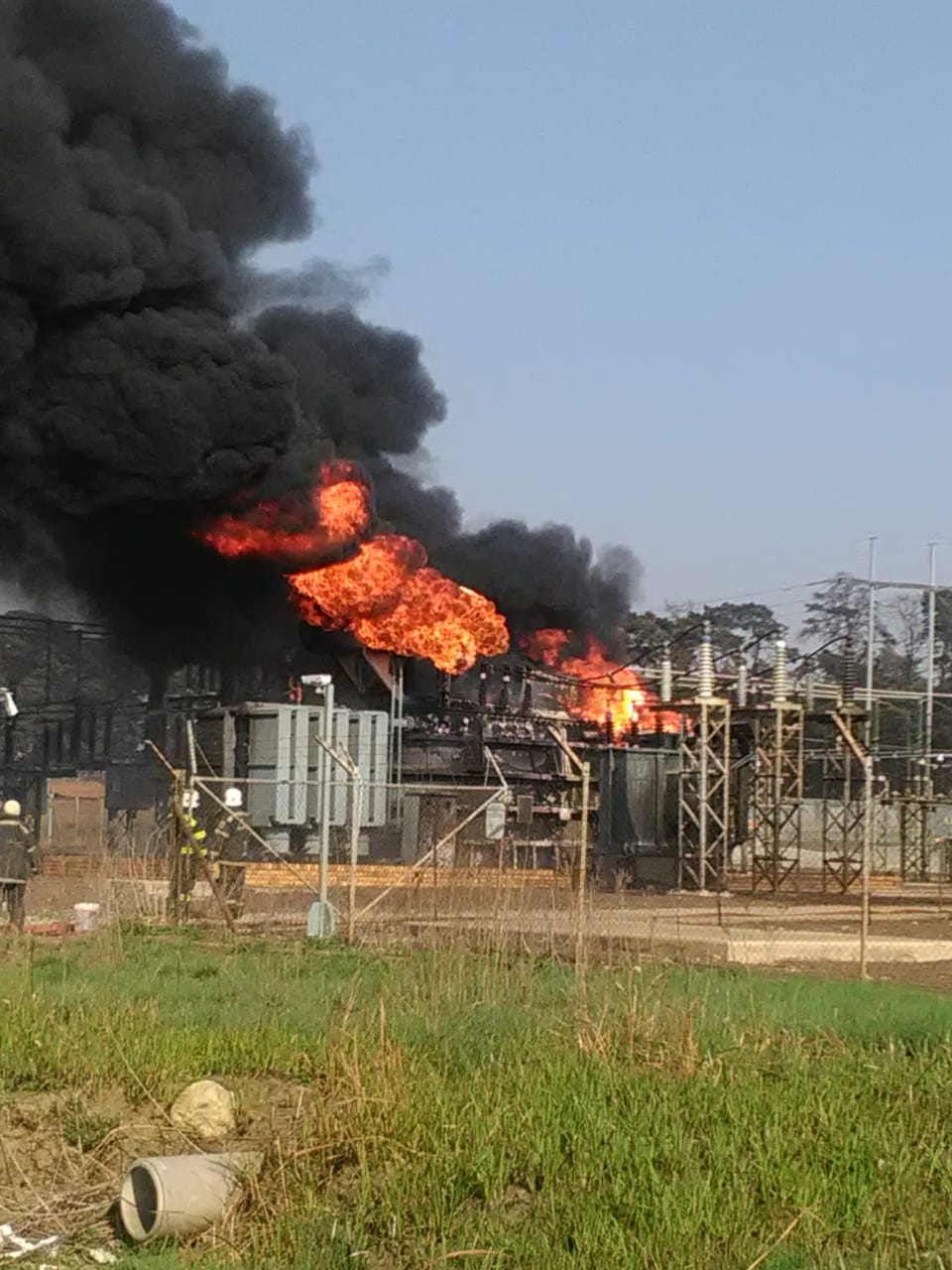 Eskom transformer in Delmas, Mpumalanga is on fire