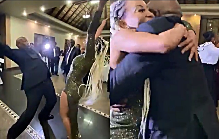 Khanyi Mbau dancing with Menzi Mcunu