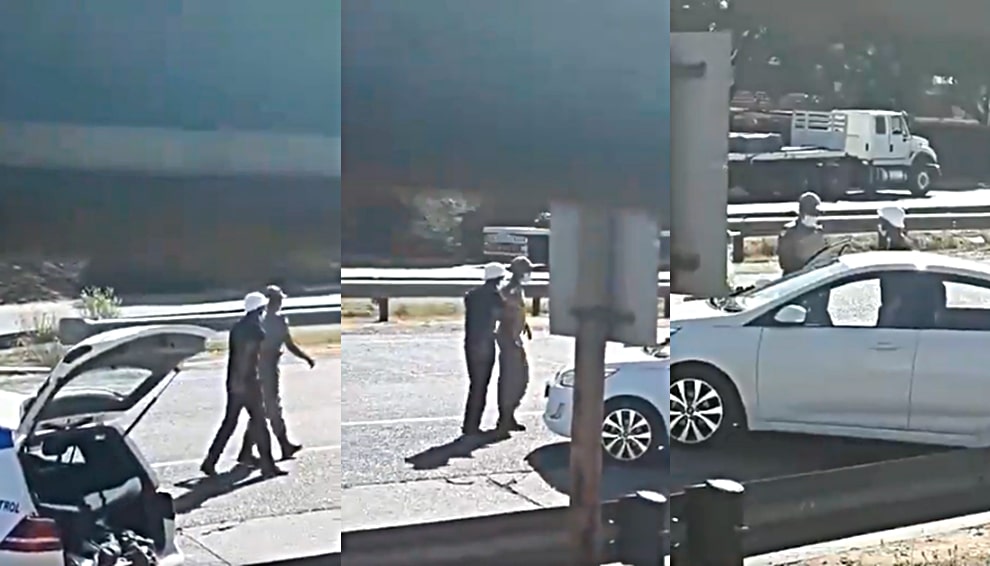 Traffic officer caught on camera allegedly taking a bribe