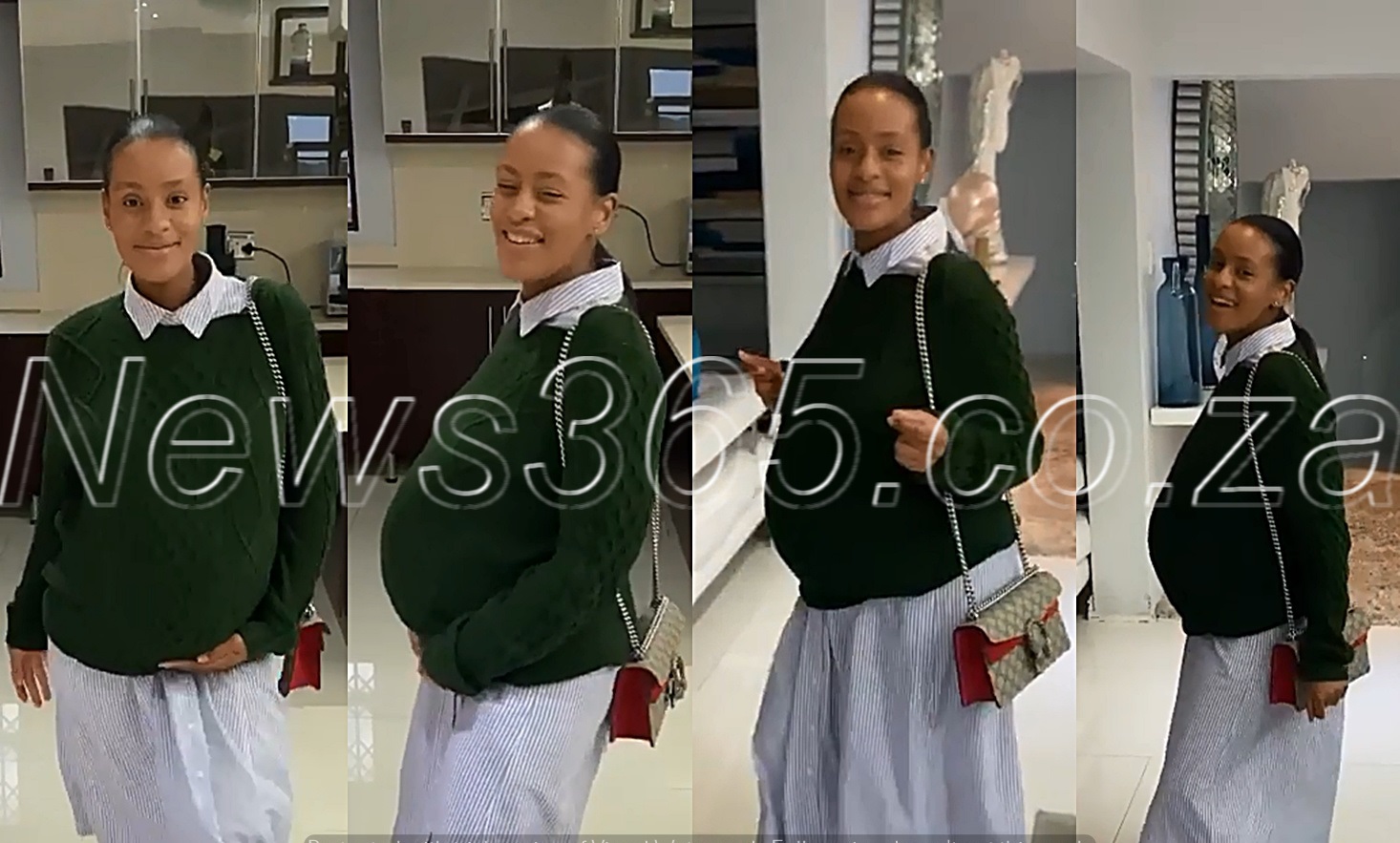 pregnant girlfriend Thobeka dancing before she gave birth