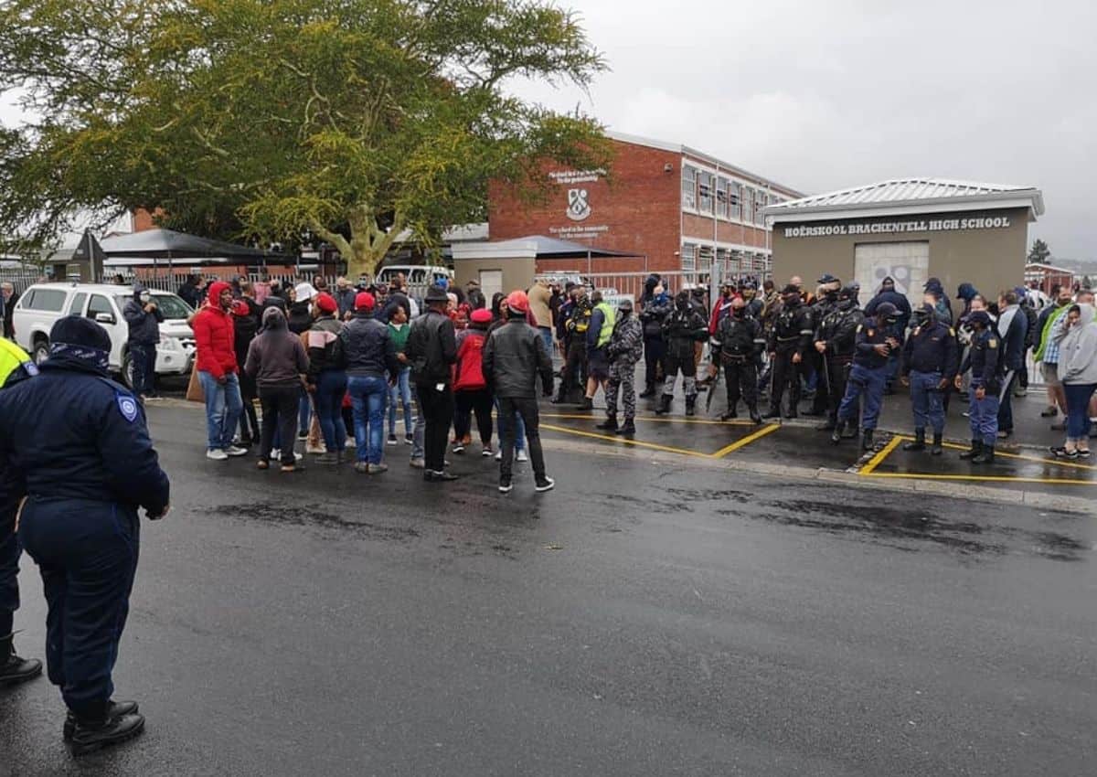 EFF members at Brackenfell High School
