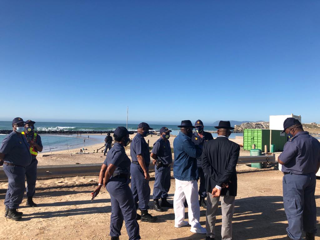 Bheki Cele at beach