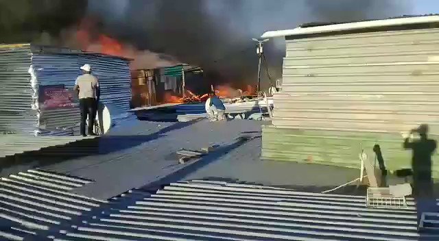 Cape Town firefighters battle blaze in Masiphumelele