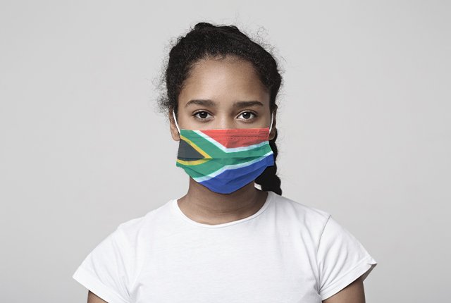 wearing a face mask