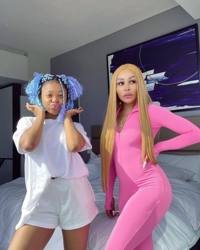 Khanyi Mbau and her daughter