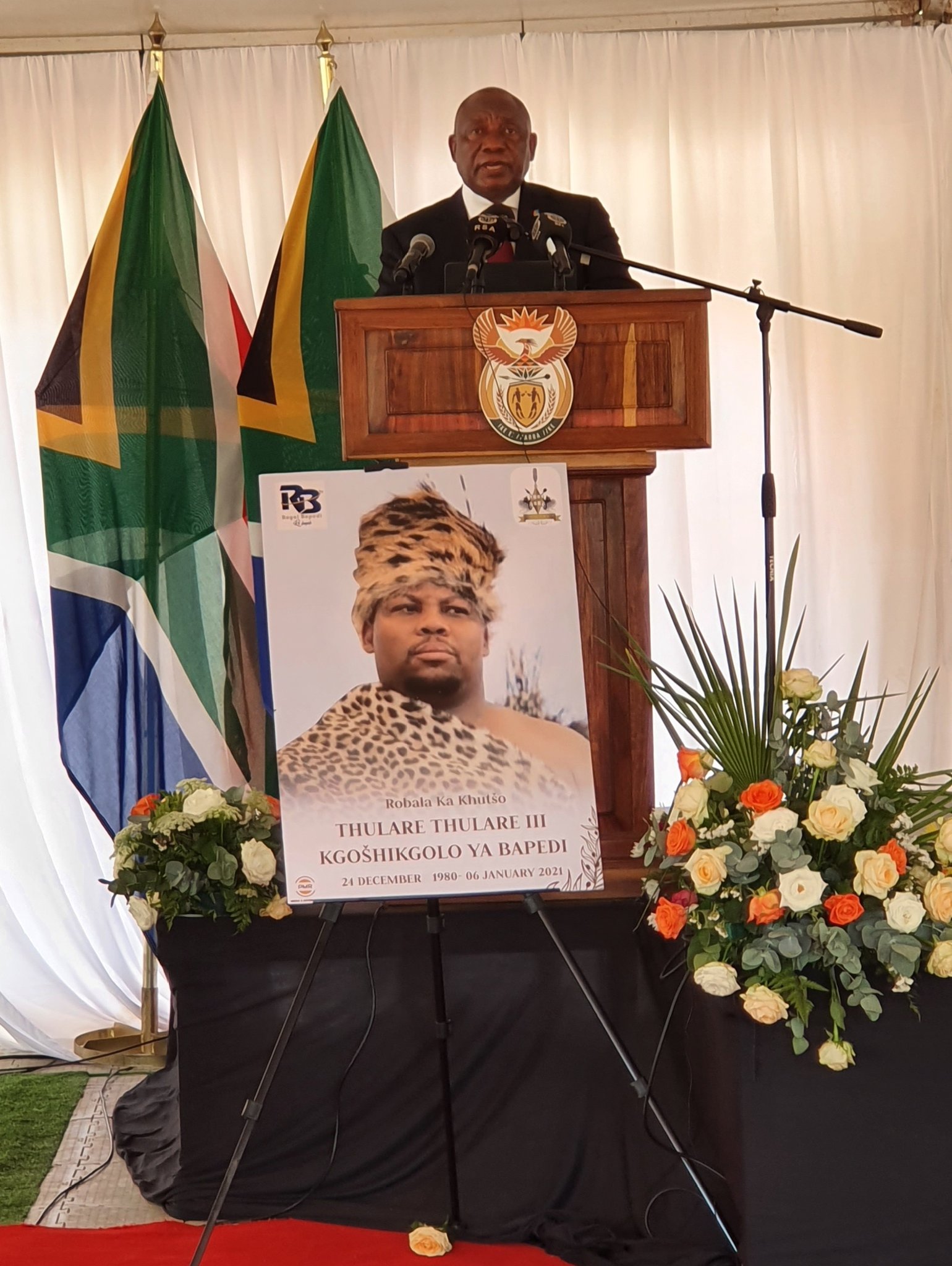 President Cyril Ramaphosa at Bapedi King funeral