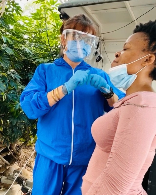 Zodwa Wabantu gets tested for Covid-19