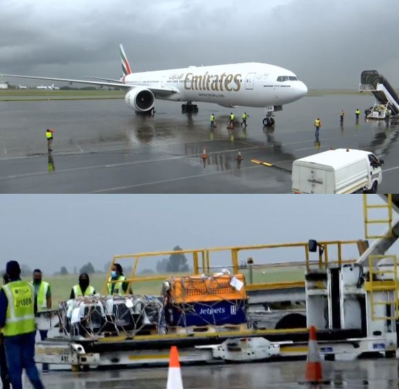 Plane carrying SA COVID-19 vaccine arrives