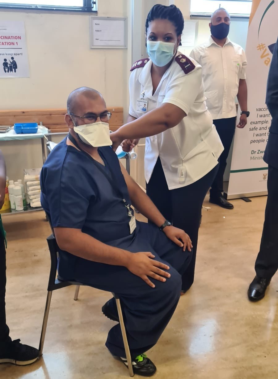 health workers vaccinated