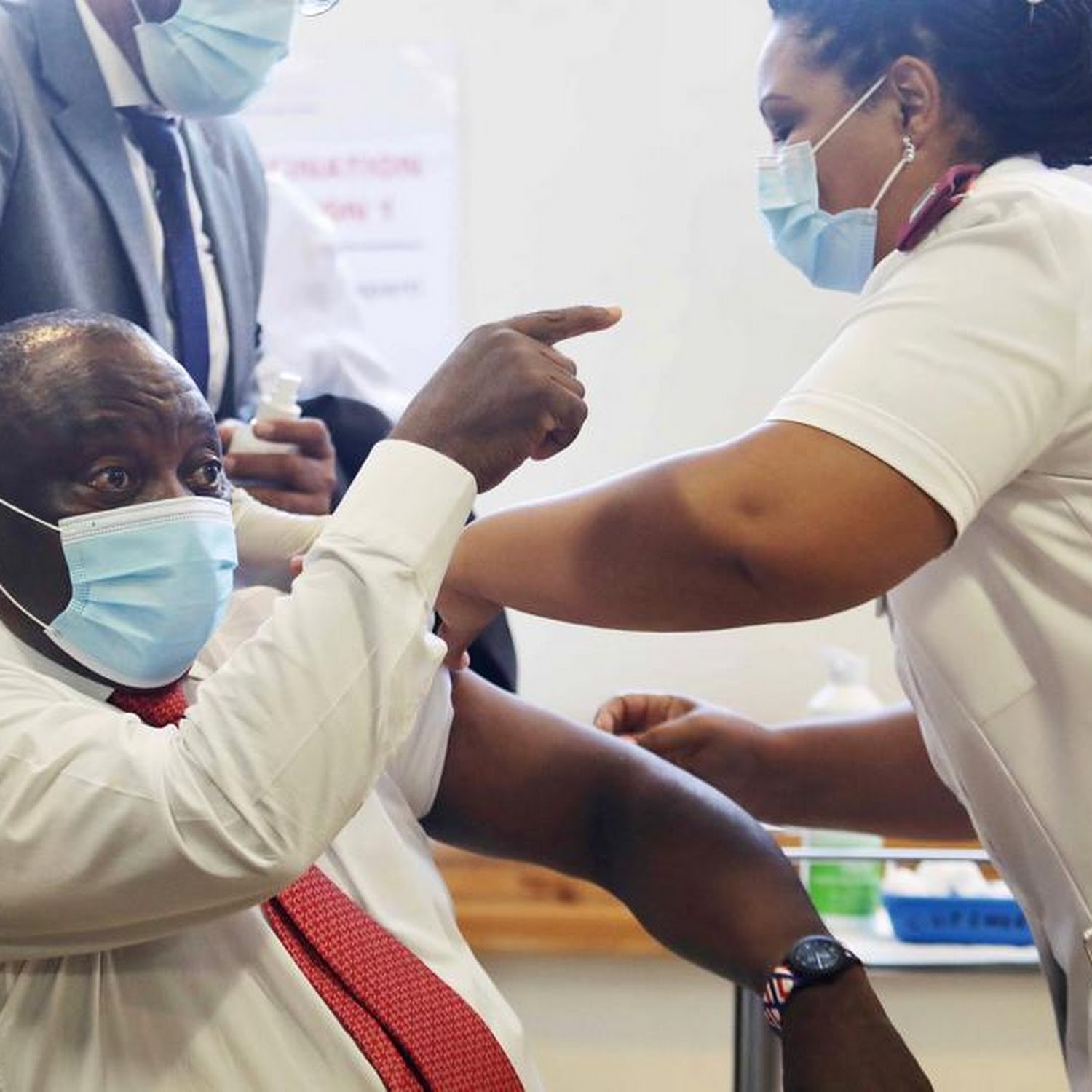 Ramaphosa vaccinated