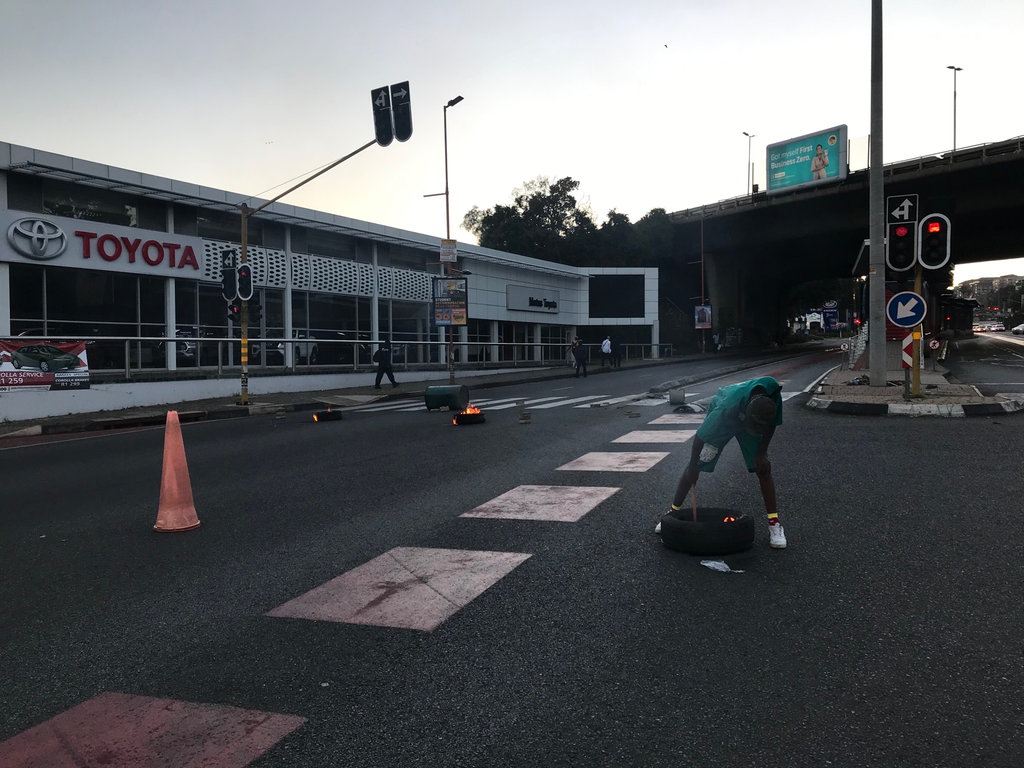 Wits University students block Empire Road while protesting over registration issues