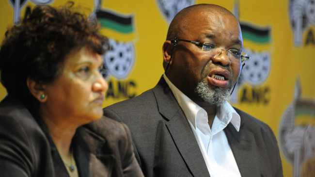 Gwede Mantashe and Jesse Duarte