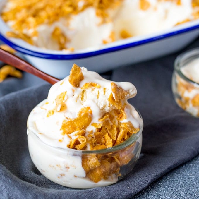 Honey nut cornflake ice cream