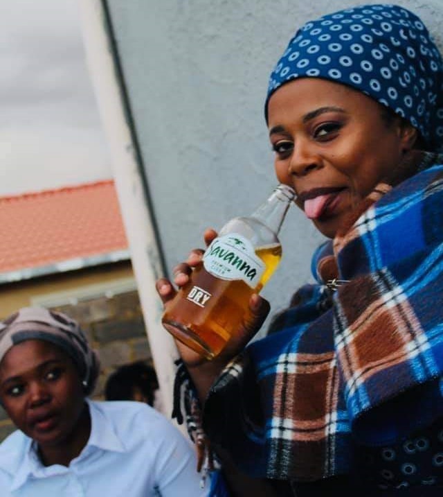 New Makoti did not waste time getting a beer after the wedding