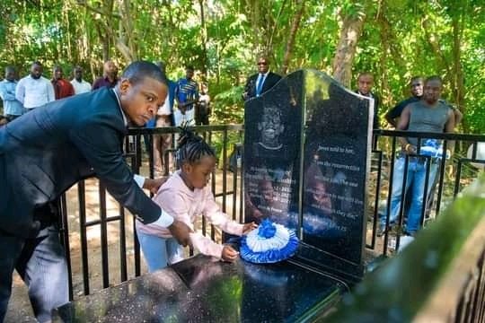 Prophet Bushiri and family visit Israella's grave after her burial
