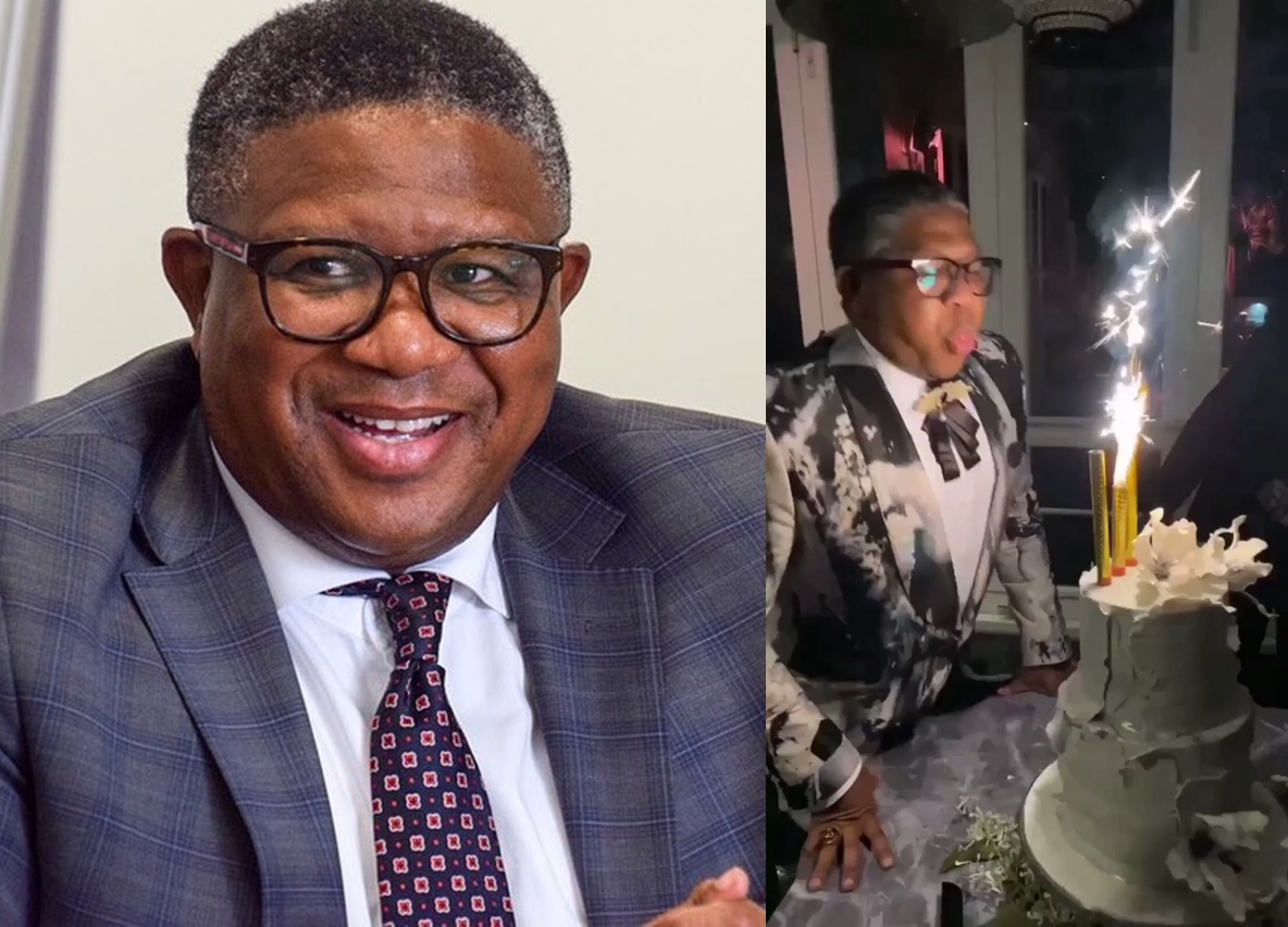 Video of Minister Fikile Mbalula blowing off fireworks leaves Mzansi in stitches