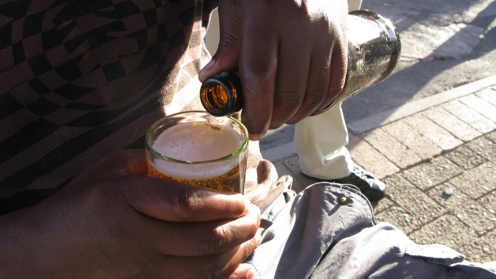drinking beer