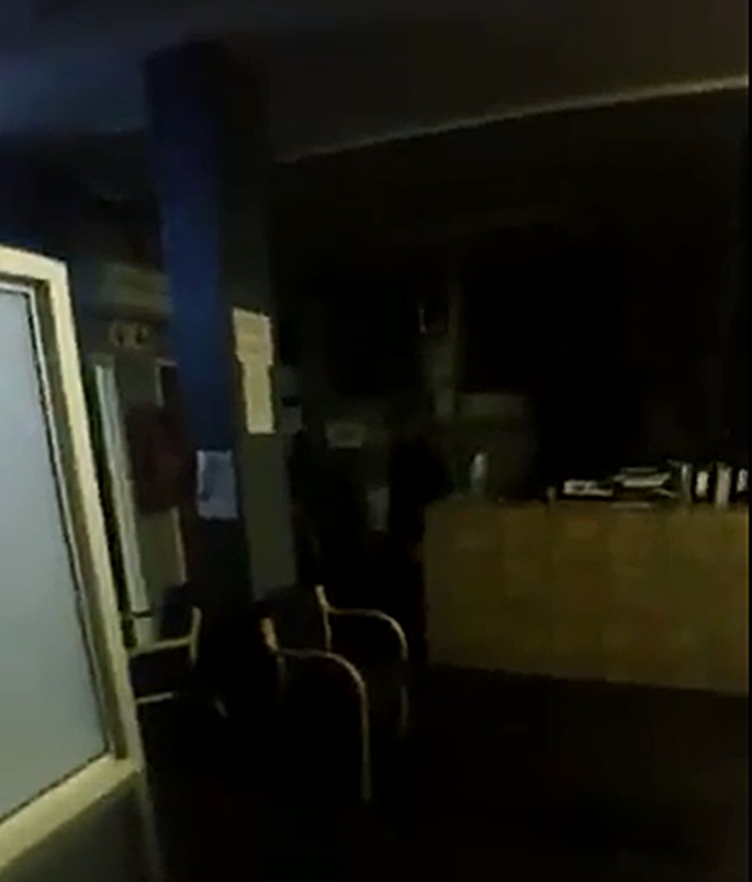 Police officers sleeping on duty while a woman is being raped