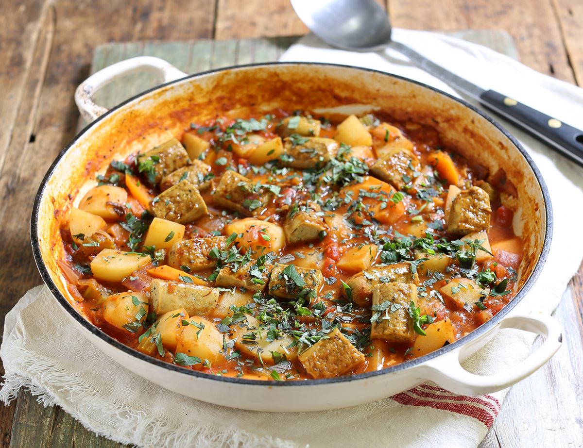 Vegetarian sausage casserole