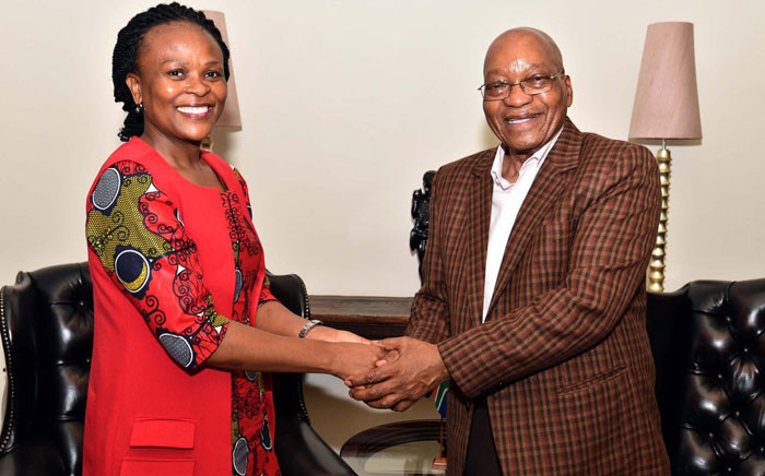 Busisiwe Mkhwebane and Jacob Zuma
