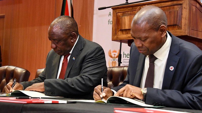 President Cyril Ramaphosa and Dr Zweli Mkhize