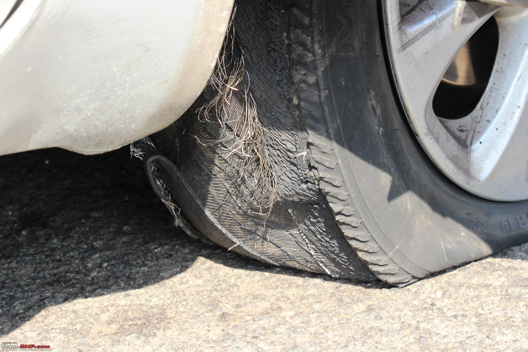 tyre burst