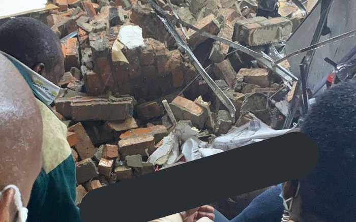 A woman has been injured following a structural collapse at a Krugersdorp shopping centre