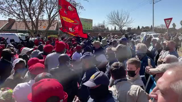 EFF in stand-off with Pretoria residents and Afrikaner group at old age home