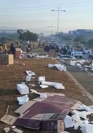 SA LG factory looted and burned down