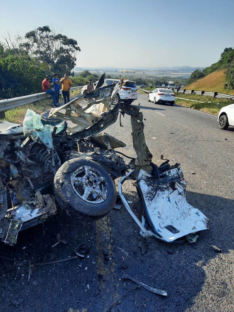 Two dead, three injured in N2 collision