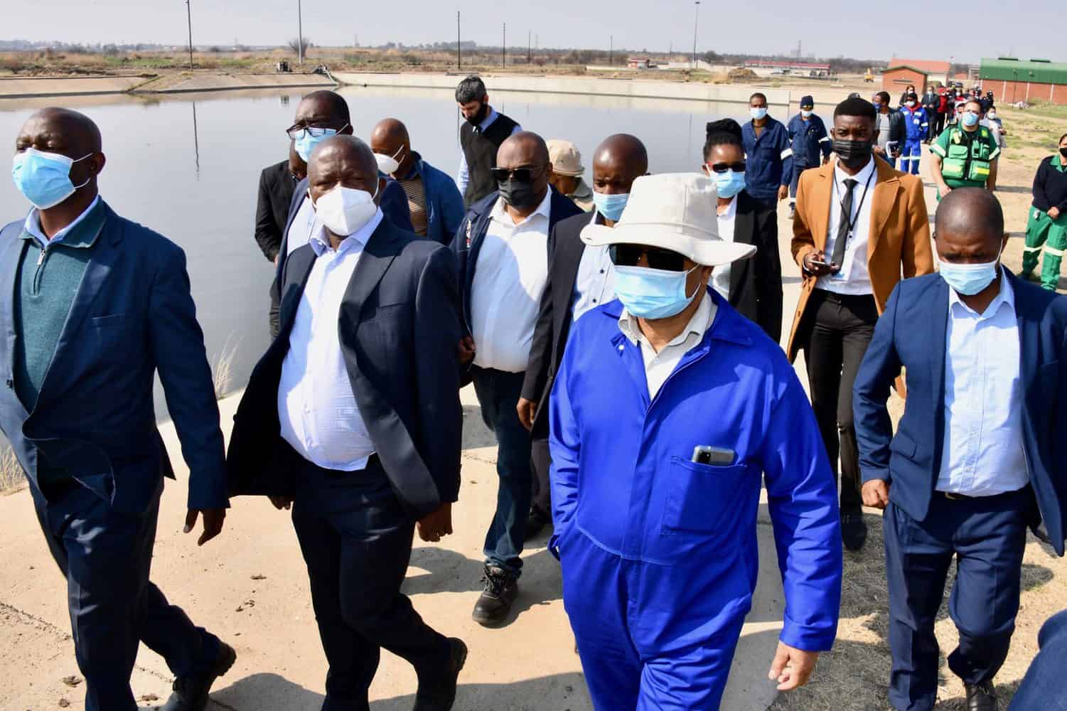 David Mabuza during an earlier visit to Vaal River and Kroonstad Waste Water