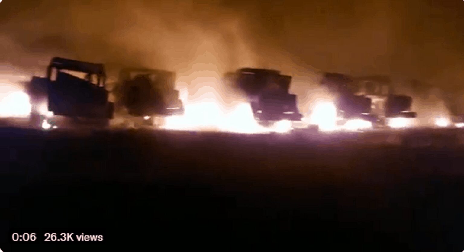 Over 200 military vehicles destroyed by fire at Pretoria army base