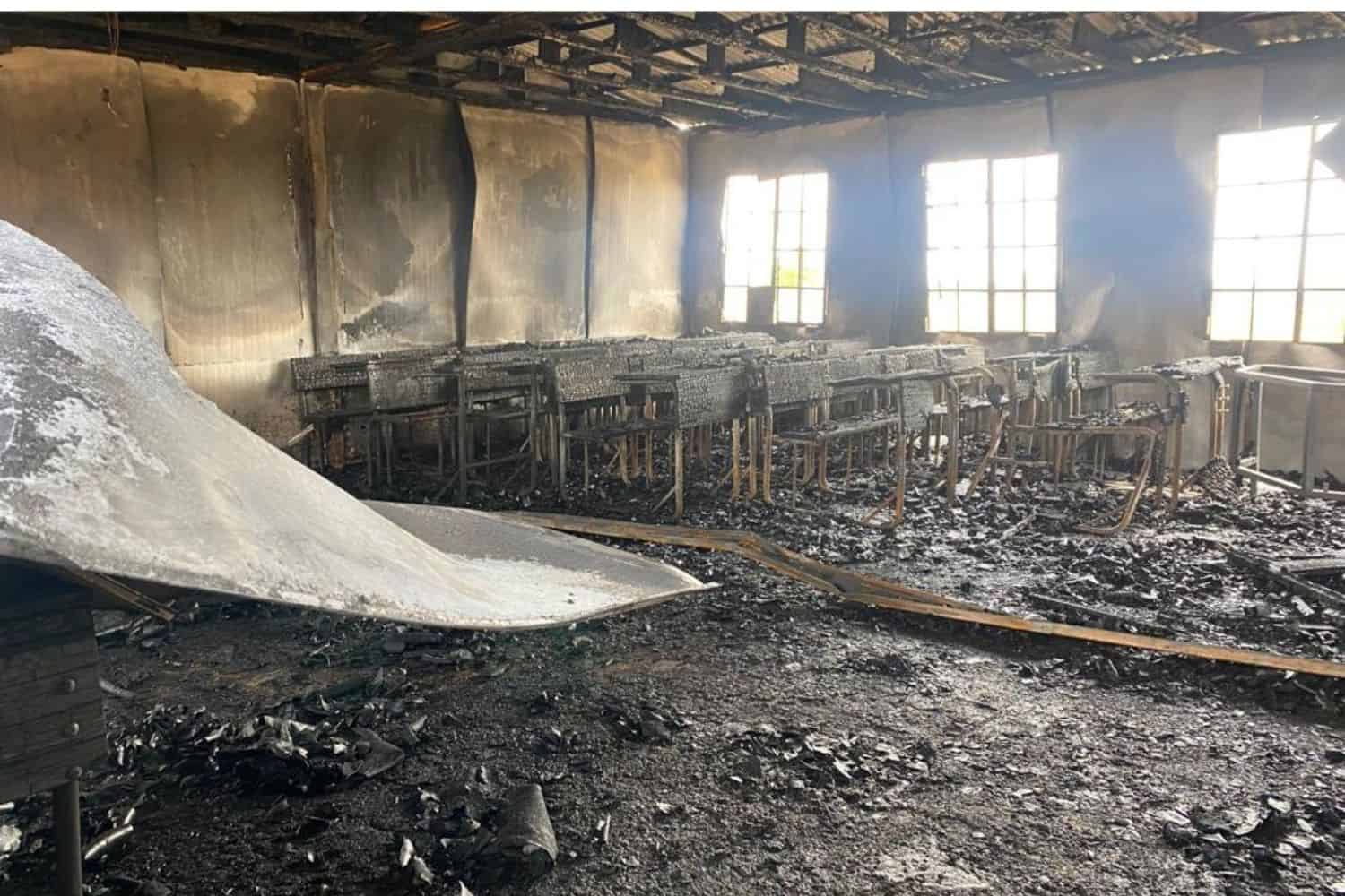 2 classrooms burned down at MJ Mgidi Secondary School in Tshwane
