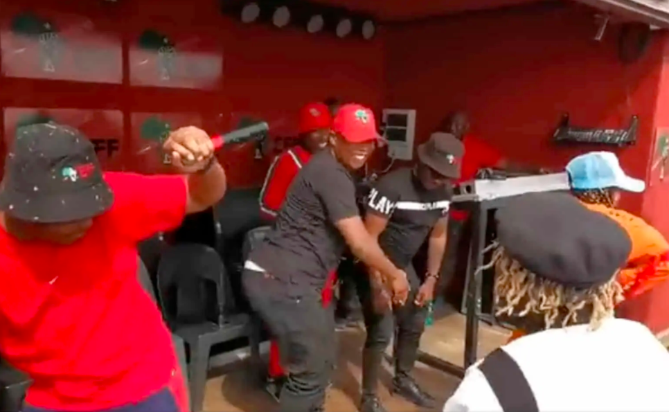 Crowd goes crazy as Julius Malema dances with Fifi Cooper & others
