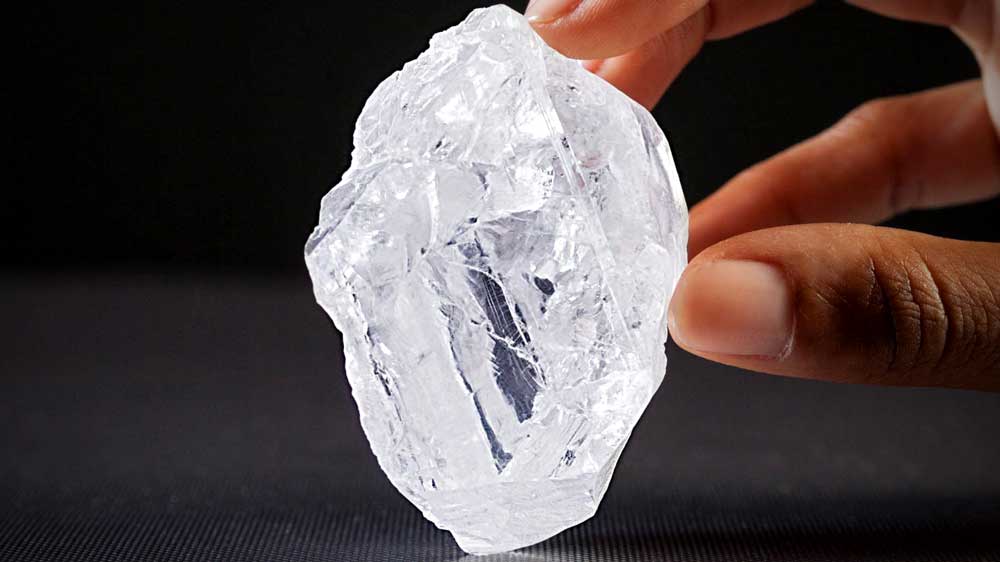 unpolished diamonds