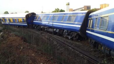 Blue train derailed at Union Station
