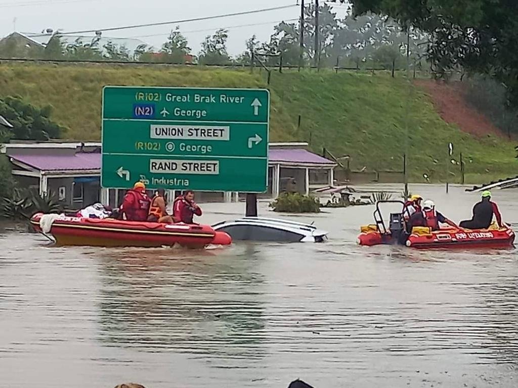 flooded Garden Route Mall in George