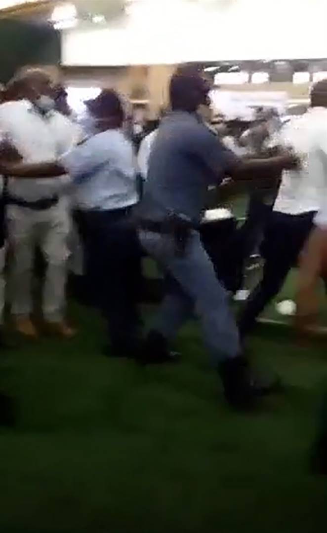 Chaos in council meeting as members beat each other